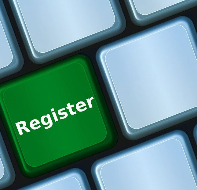 event registration button keyboard