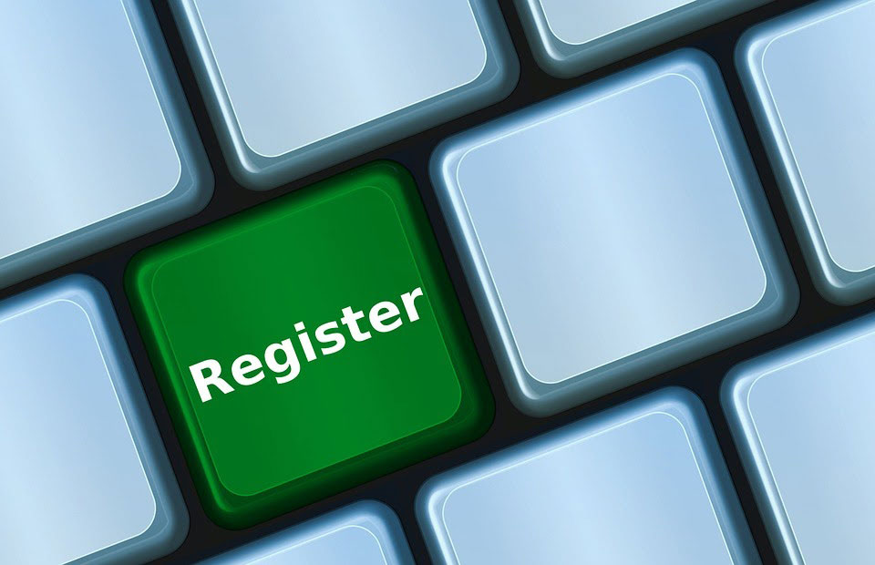 event registration button keyboard