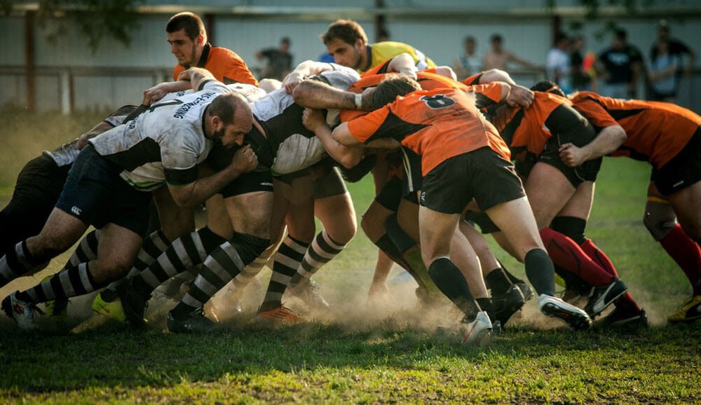 men competing in a sports tournament