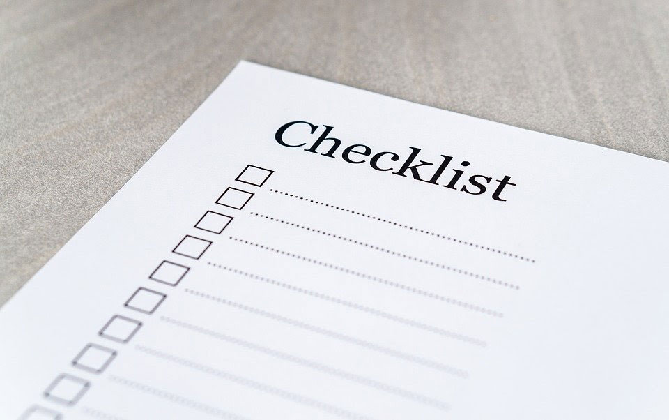 short event registration checklist